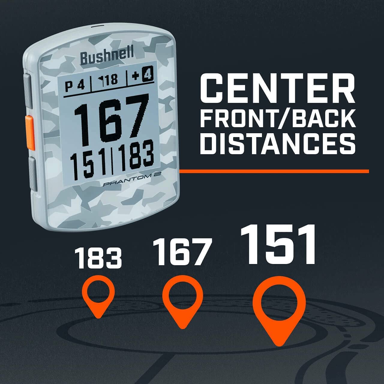 Bushnell Phantom 2 Golf GPS Rangefinder, Black