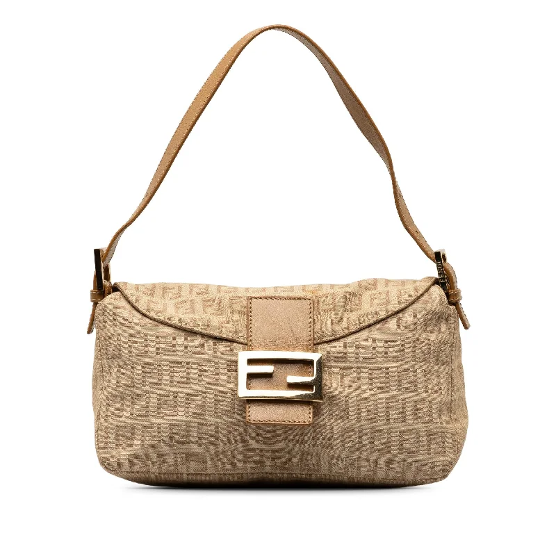 Fendi Zucchino Double Flap Baguette (SHG-v7ZGVv)