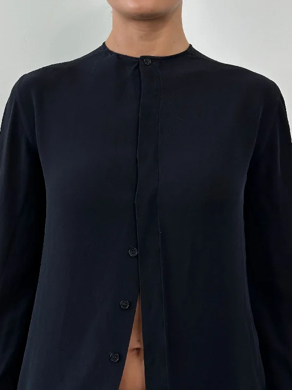 Giorgio Armani Black Label Silk Button Back Top - S