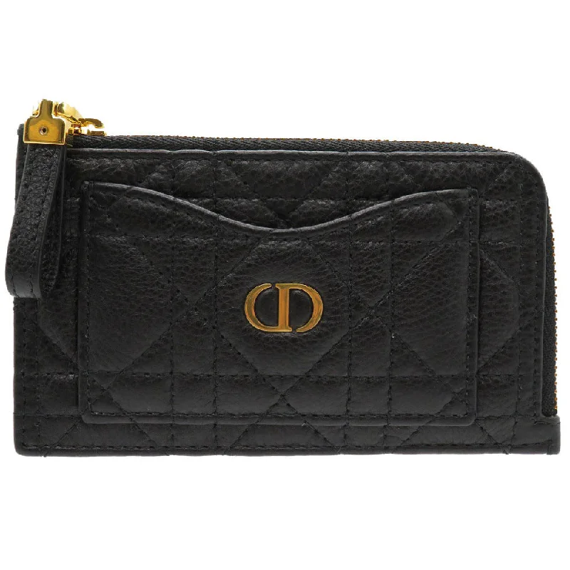 Dior Coin case leather black CD