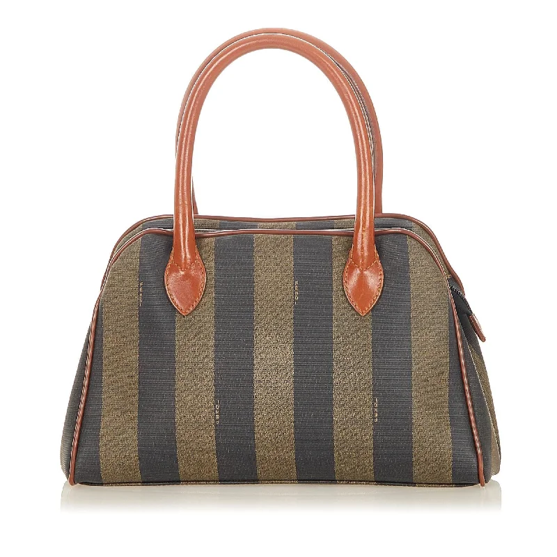 Fendi Pequin Canvas Handbag (SHG-19483)