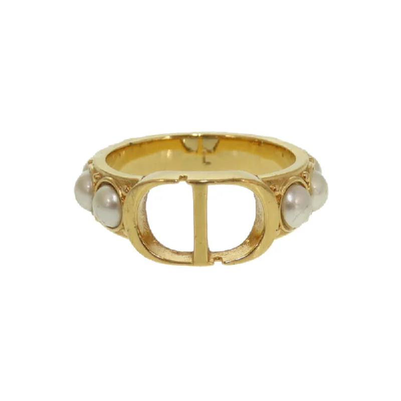 Christian Dior Ring metal gold CD