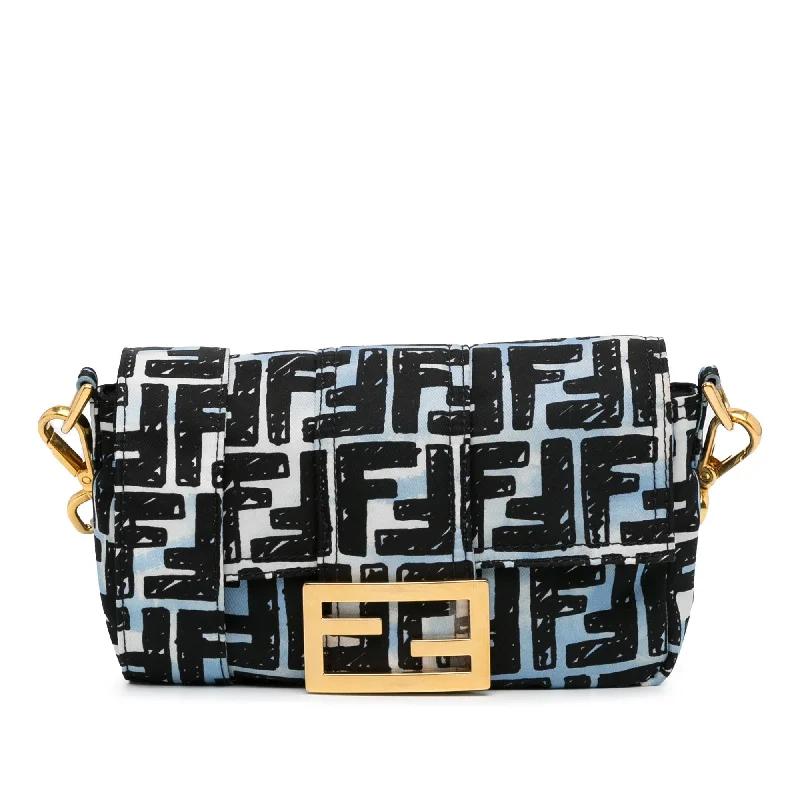 Fendi x Joshua Vides Mini Zucca Nylon Convertible Baguette Belt Bag (SHG-oO8sSN)