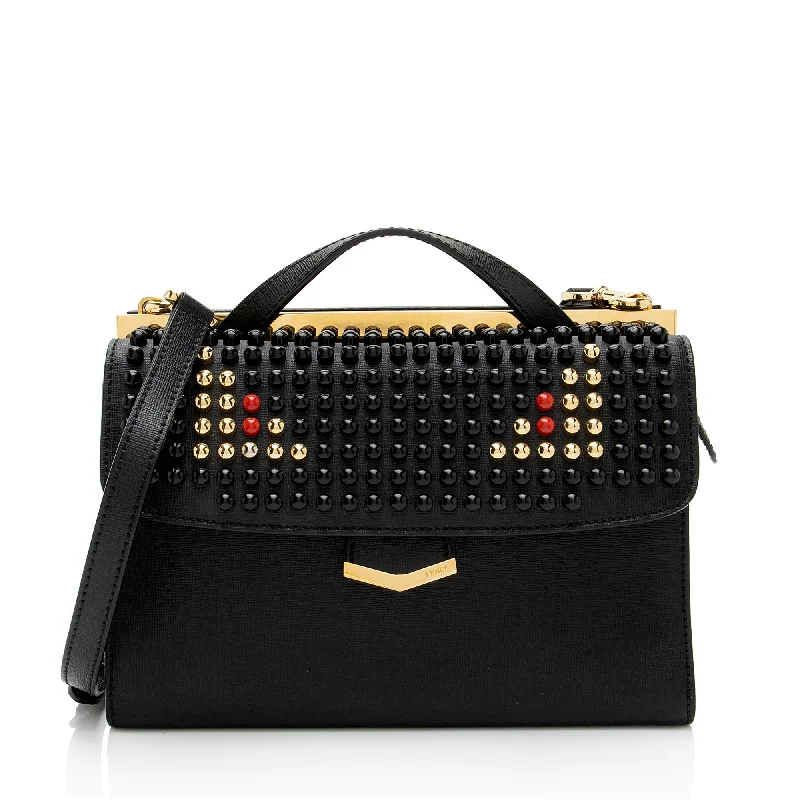 Fendi Studded Vitello Elite Demi Jour Monster Satchel (SHF-eH7Qgz)