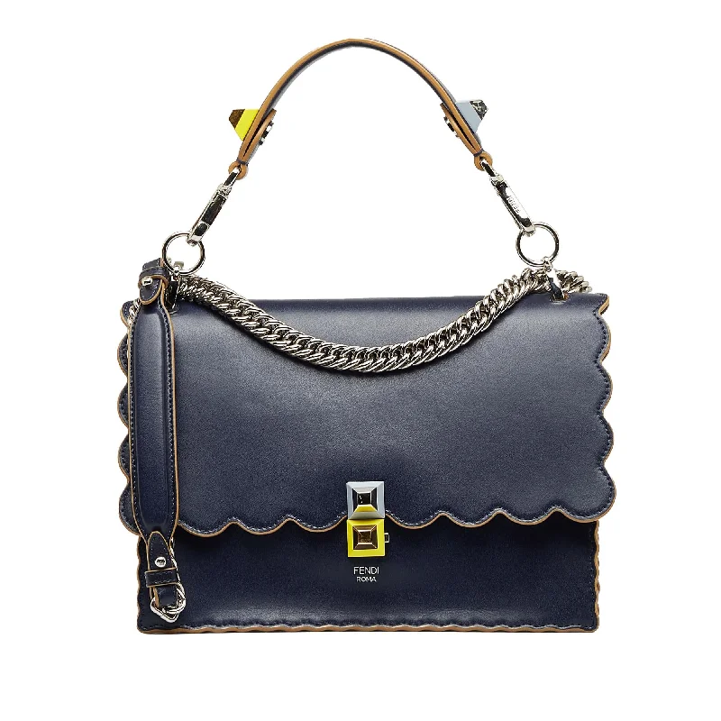 Fendi Scalloped Kan I Satchel (SHG-TUYgg3)