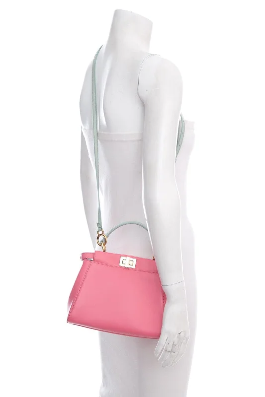 Fendi Pink & Blue Mini Peek-A-Boo Handbag