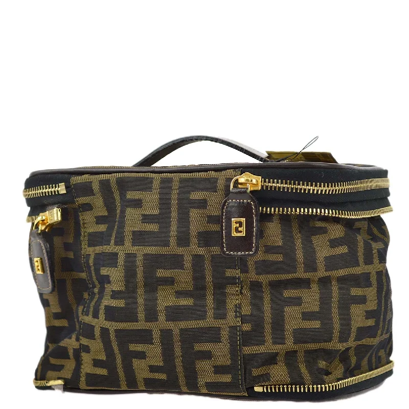 Fendi Brown Zucca Vanity Handbag