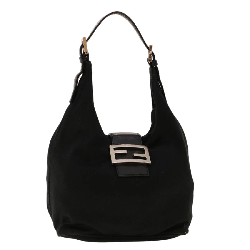 FENDI Mamma Baguette Shoulder Bag Nylon Black 2321.26686.009  yk6907B