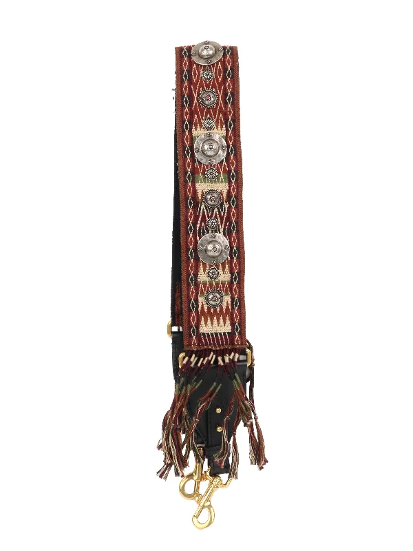 Dior Fringe Brown Guitar Shoulder Strap.