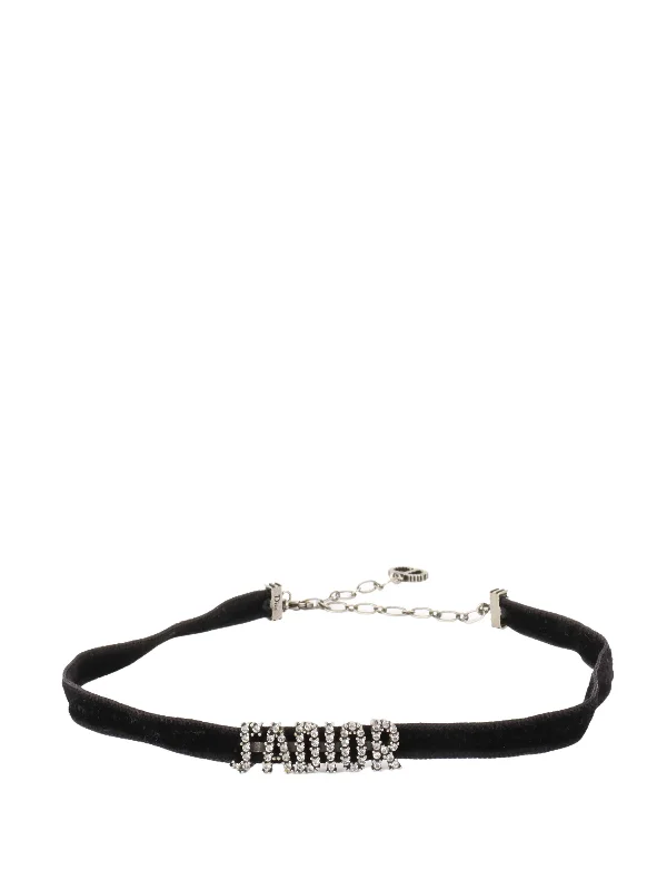 Dior Black Velvet J'Adior Choker.