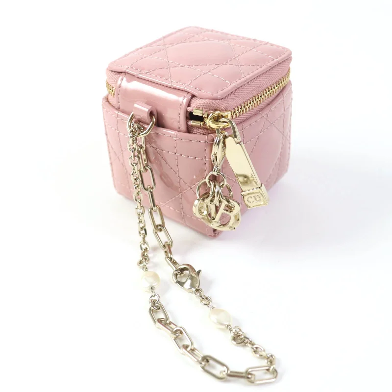 Dior Lady Dior Cube Micro Logo Charm Pouch