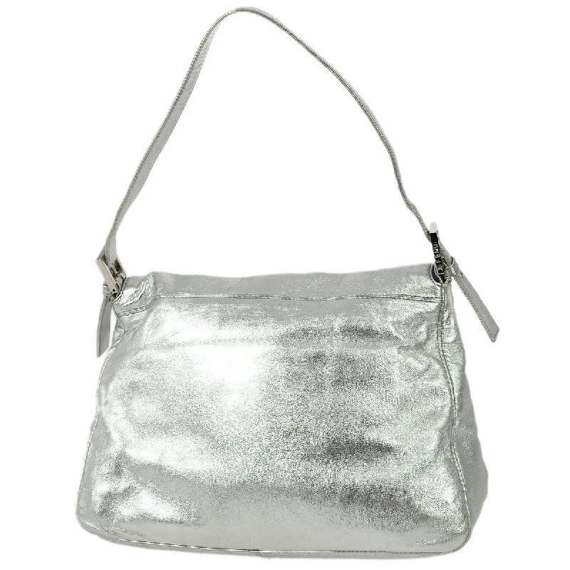 Fendi Silver Mamma Baguette Handbag