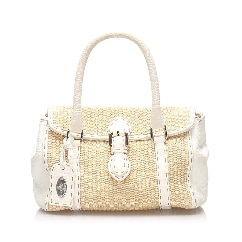 Fendi Selleria Linda Straw Handbag (SHG-11086)