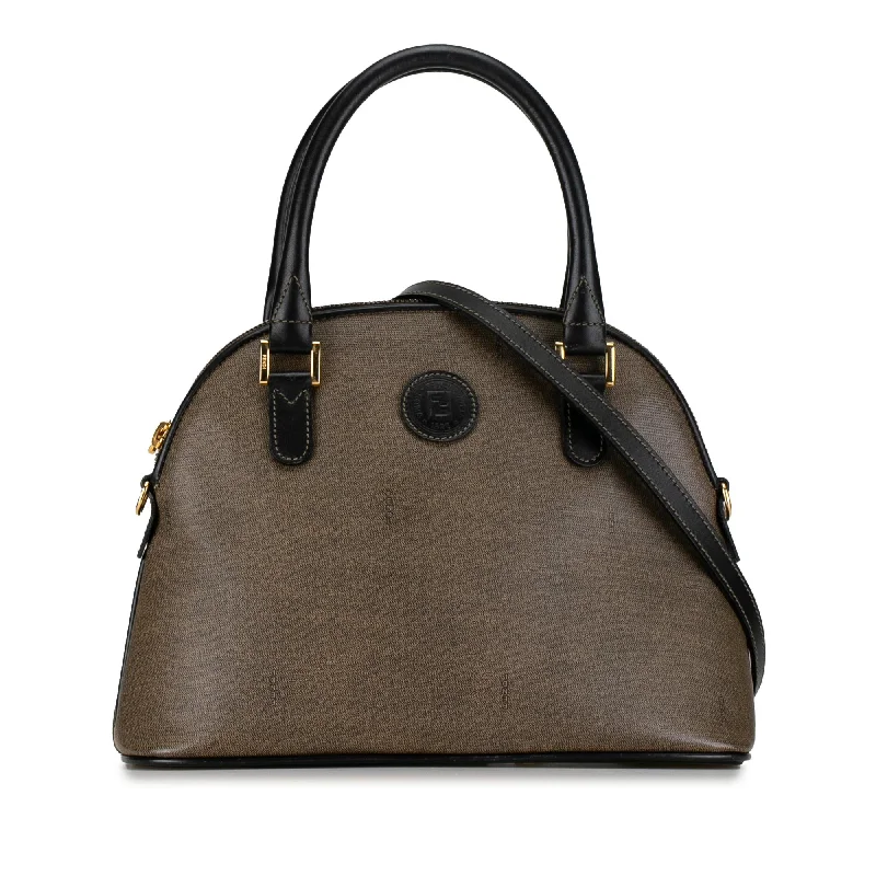 Fendi Coated Canvas Dome Satchel (SHG-iVEUje)