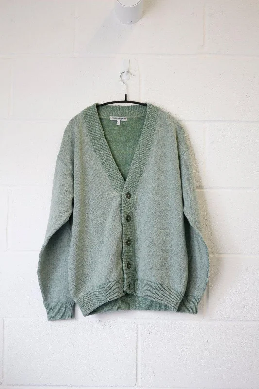 (M-L) Emporio Armani 1990s Boxy Chunky Knit Cardigan