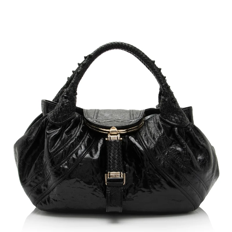 Fendi Patent Leather Spy Satchel (SHF-PigQG6)