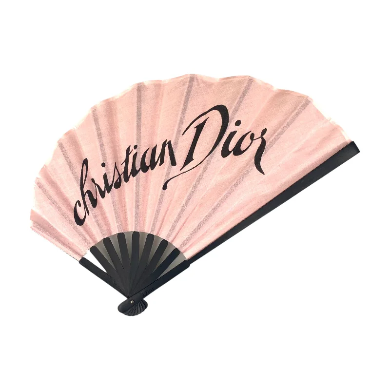 DIOR PINK FABRIC HANDHELD FAN