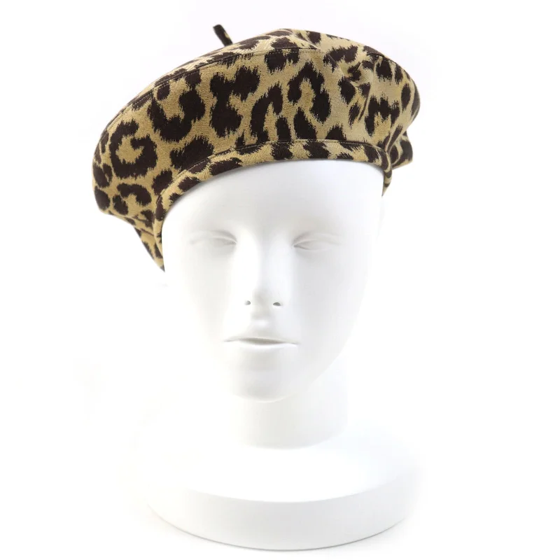 Christian Dior beret 14LEO910I134 polyester Beige dark brown 57