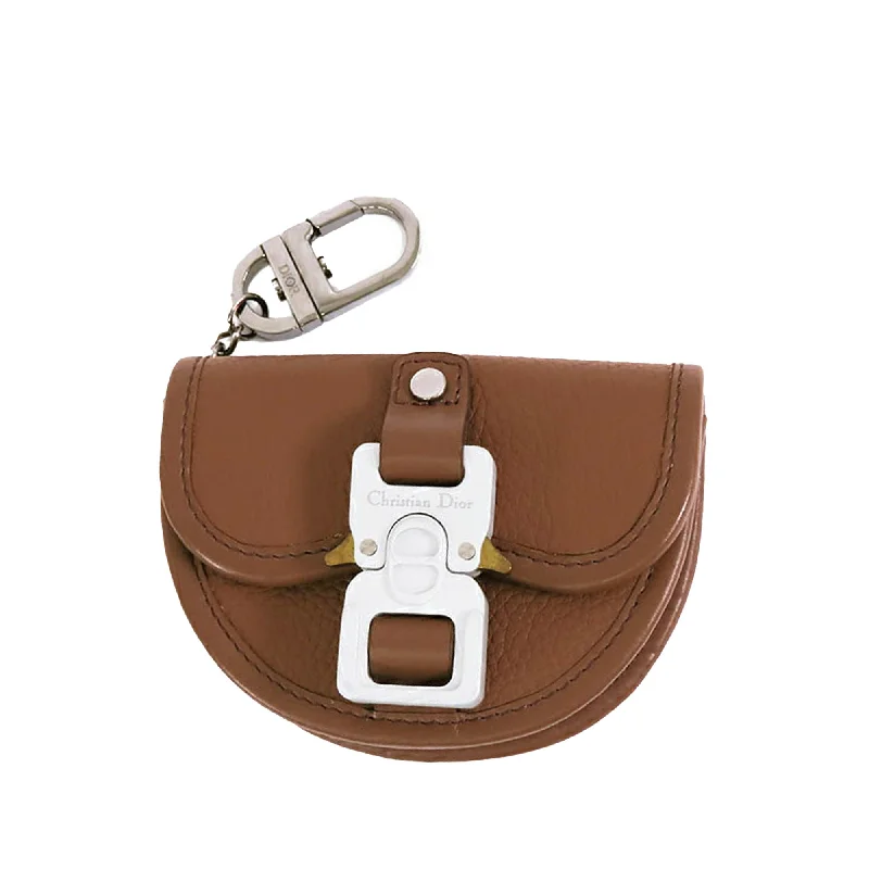 Brown Dior Nano Leather Gallop Pouch