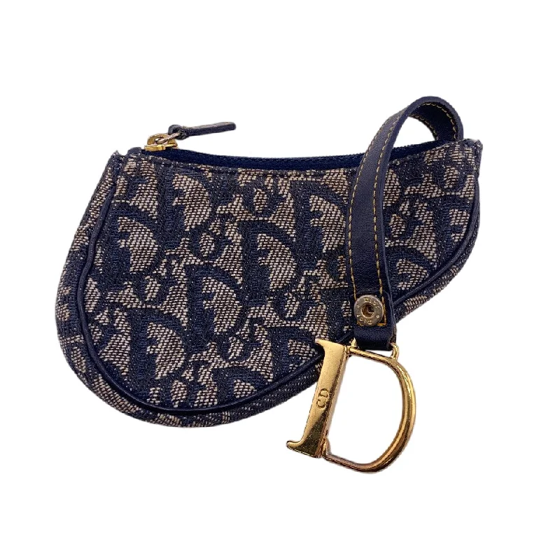 Christian Dior Coin case Canvas, Leather Navy Trotter