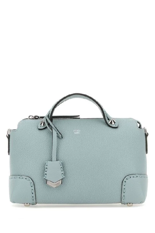 Fendi Woman Powder Blue Leather Medium By The Way Handbag