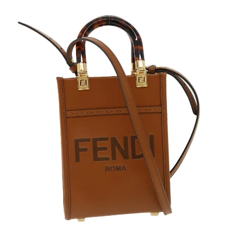 FENDI mini sunshine shopper Shoulder Bag Calfskin Leather 8BS051ABVL  32629A