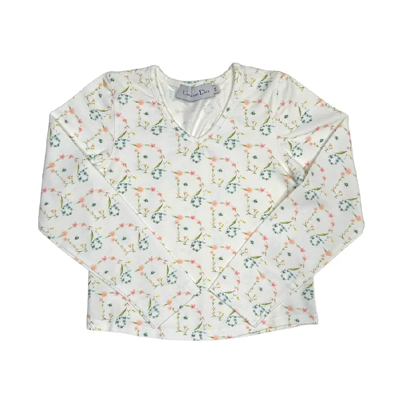 (KIDS) DIOR FLORAL OBLIQUE LOGO LONG SLEEVE (6A)