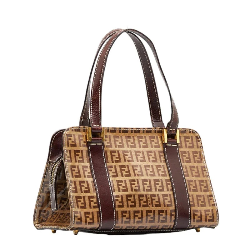 Fendi Zucchino Coated Canvas Handbag - '10s