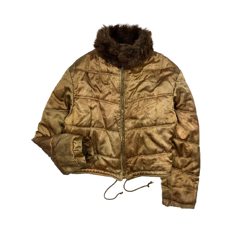 Armani Jeans Bronze Cropped Puffer Jacket