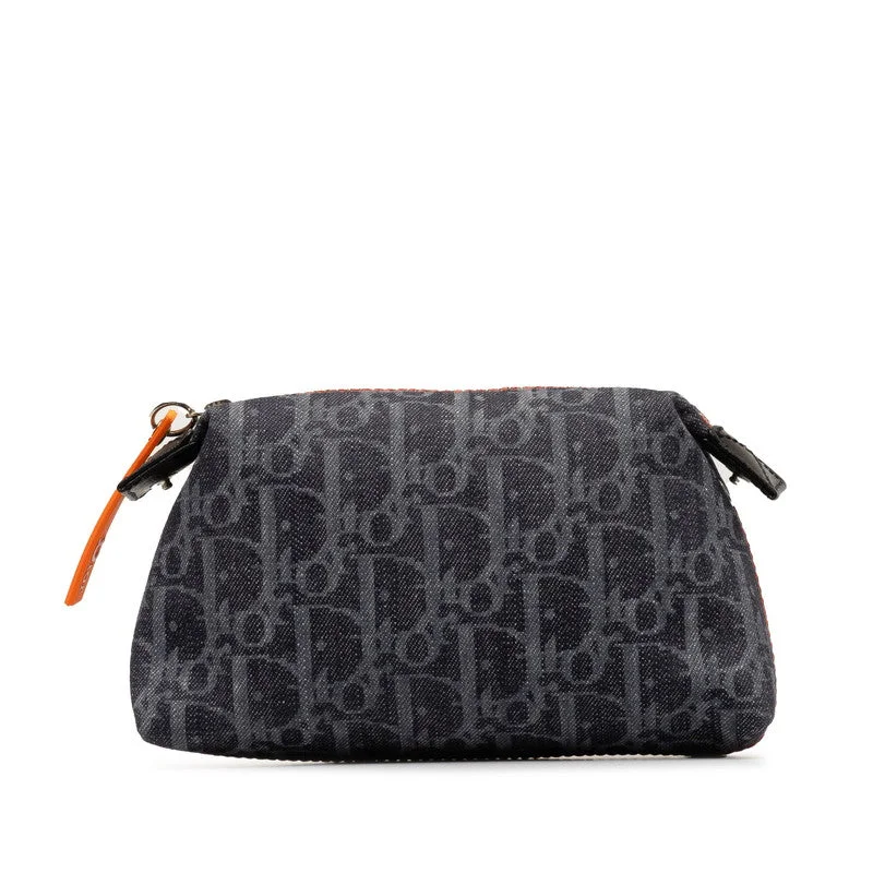 Dior Trotter Denim Pouch Indigo Blue