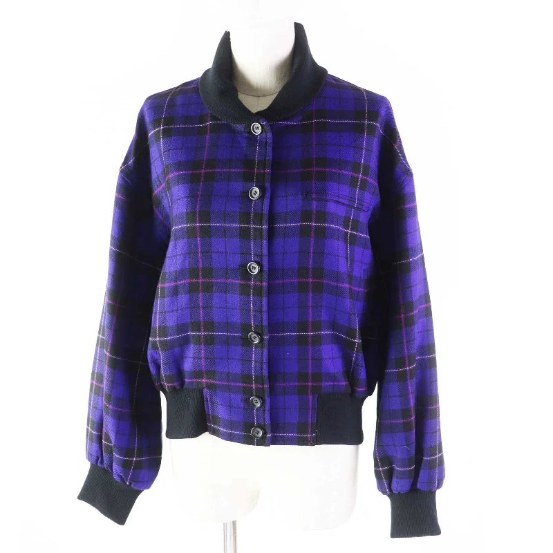 Christian Dior Blouson Outer: 100% wool, Lining: 100% polyester Purple type Women M Used Authentic