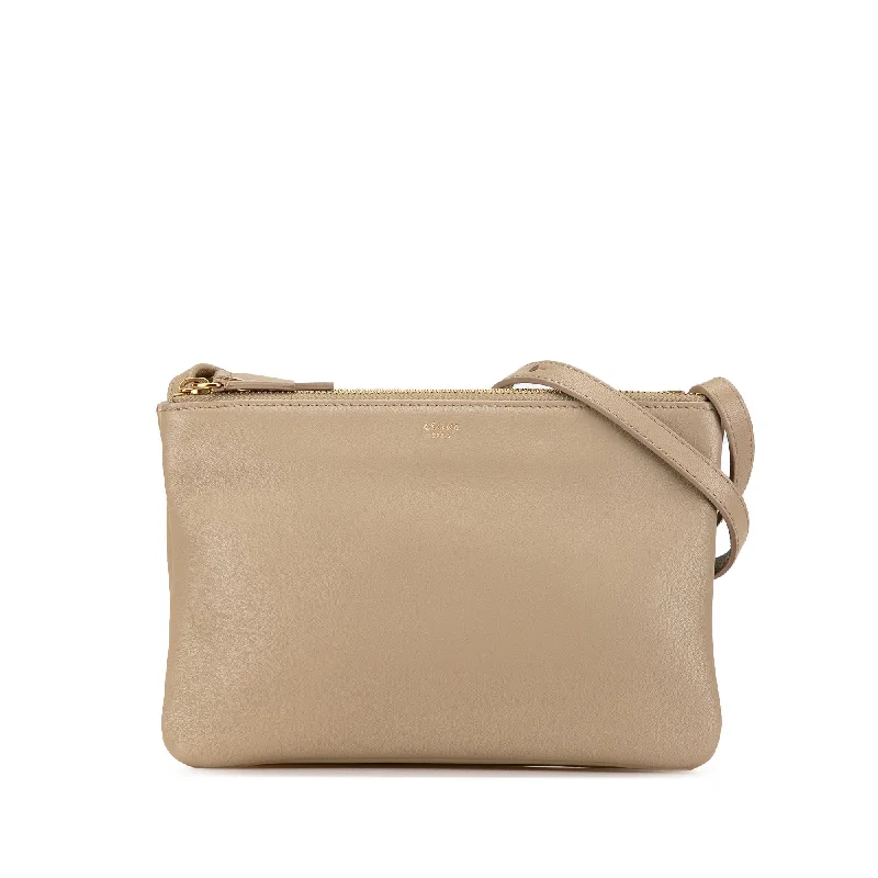 Celine Small Leather Trio Crossbody (SHG-QQxy5Y)