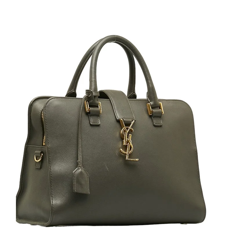 Saint Laurent Business Bag Briefcase in Calf Leather Grey CLD357395