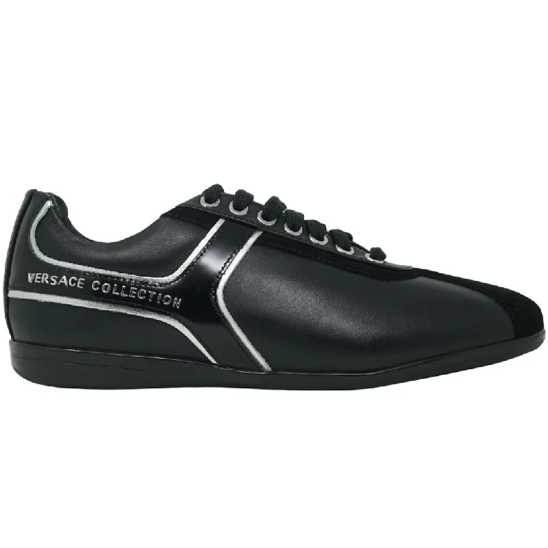 Versace Collection Logo Low Cut Black Sneakers