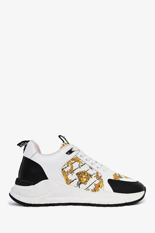 Versace White Medusa Printed Sneakers Size 40