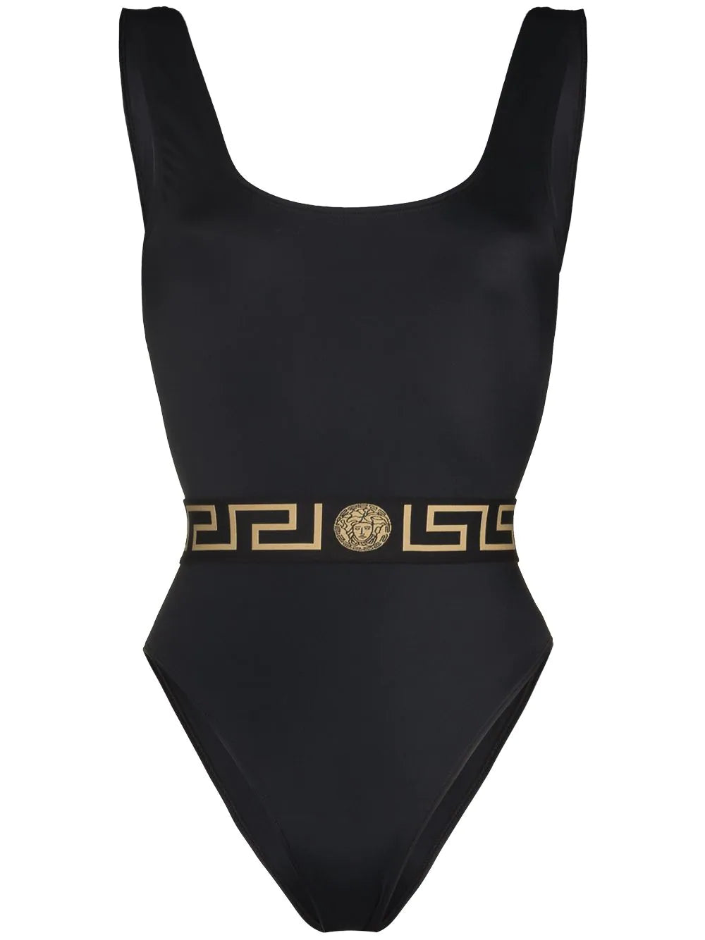 Versace Black Greca Key Swimsuit