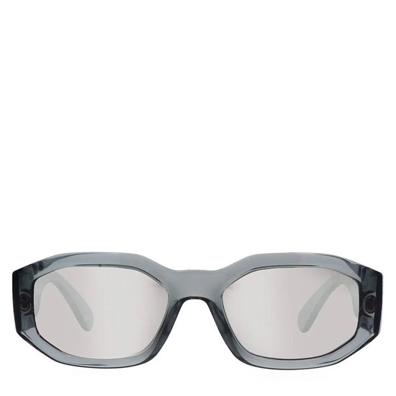 VERSACE <br>VE4361 TRANSPARENT GREY W/ LIGHT GREY MIRROR SILVER