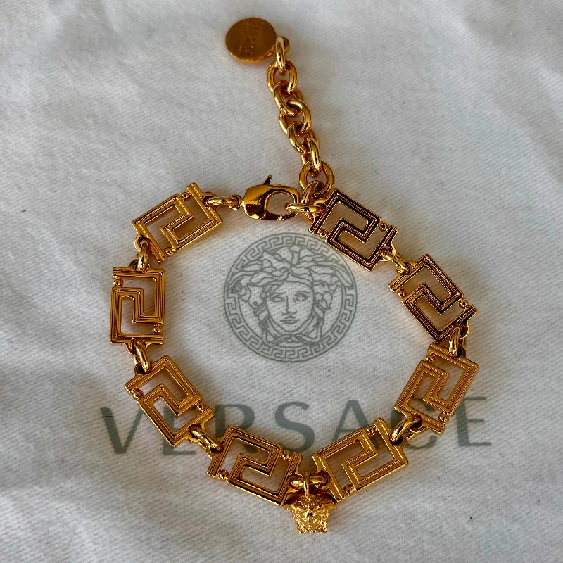 Versace Medusa Greca Gold Tone Bracelet