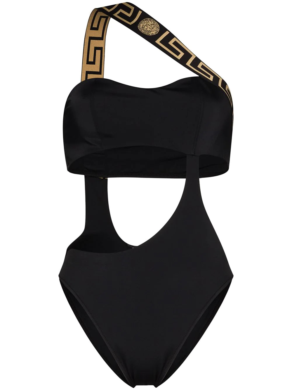 Versace Black Greca Key Monokini