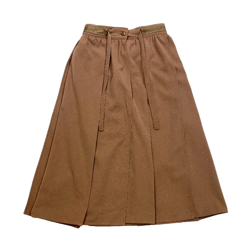 Gianni Versace Midi Wrap Skirt | Vintage Luxury High End Designer Brown VTG