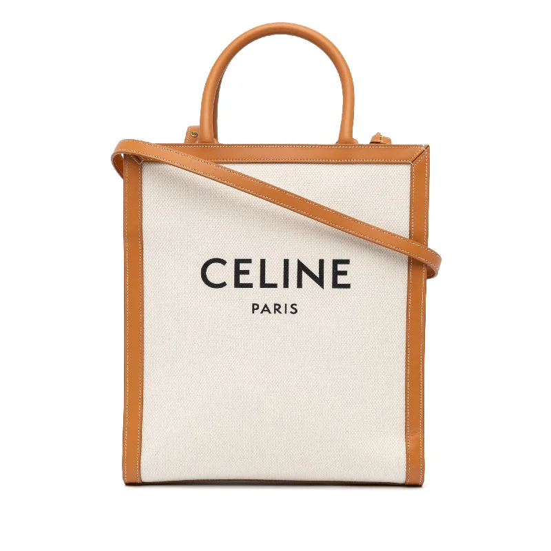 Celine Small Canvas Vertical Cabas Satchel (SHG-a0wvYG)