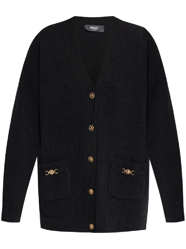 Versace Black Medusa Cashmere Cardigan