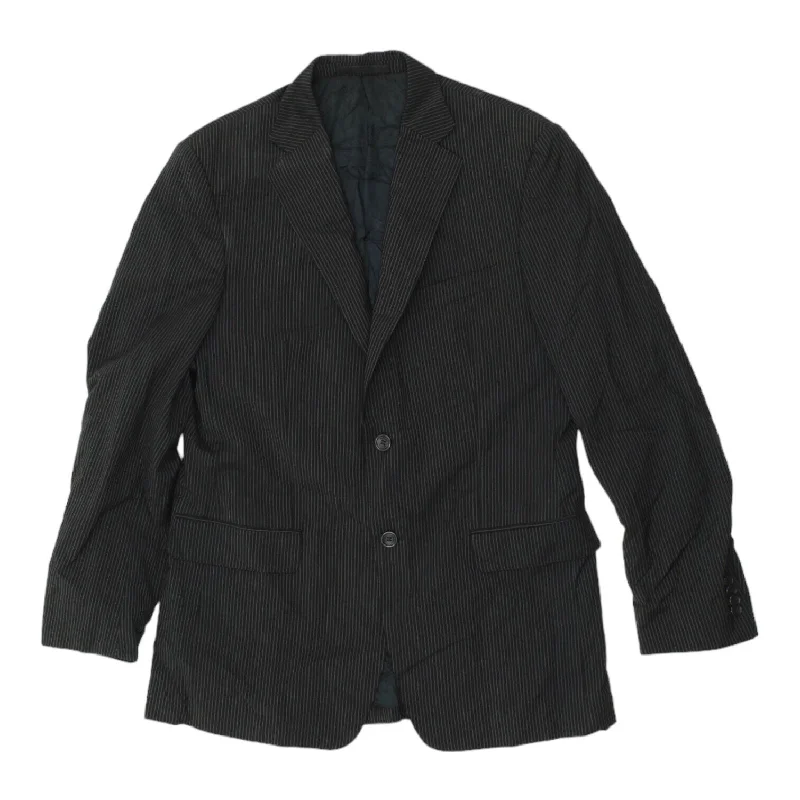 Versace Collection Mens Black Pin Stripe Blazer Jacket | Vintage Designer Suit