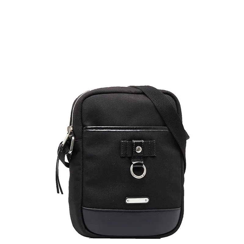 Saint Laurent Crossbody Bag in Canvas Leather Black