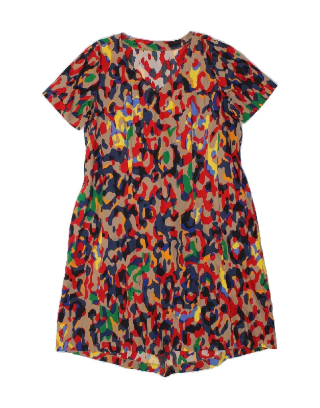 VERSACE Womens Shift Dress UK 18 XL Multicoloured Camouflage