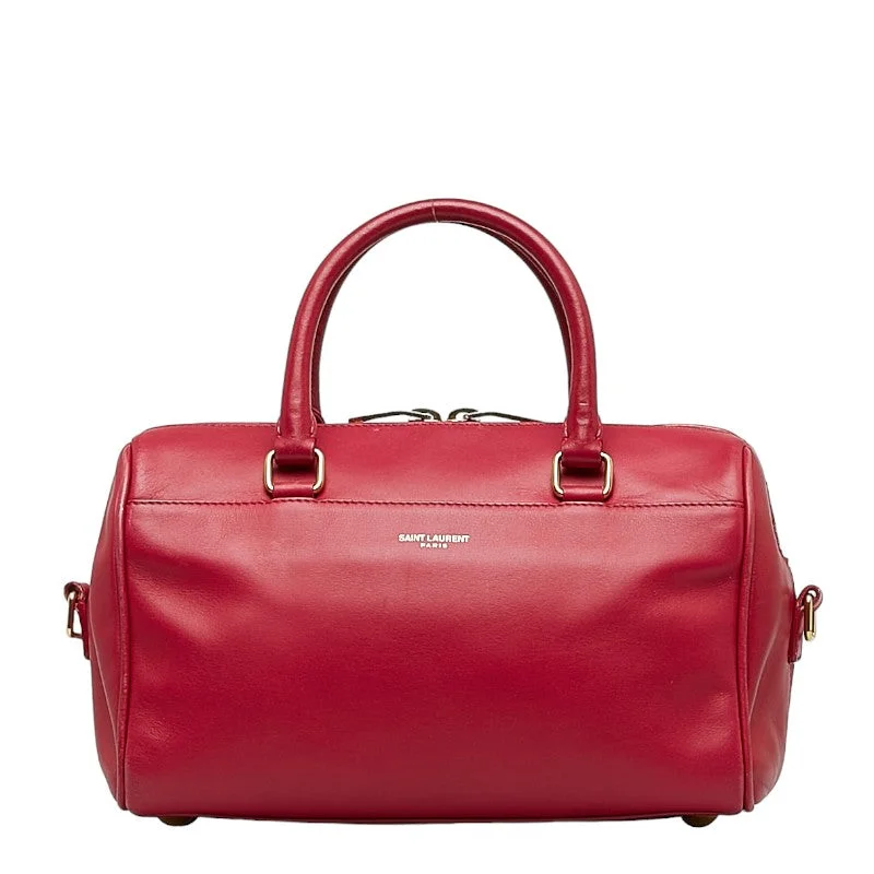 Saint Laurent Mini Boston Bag in Calf Leather Pink