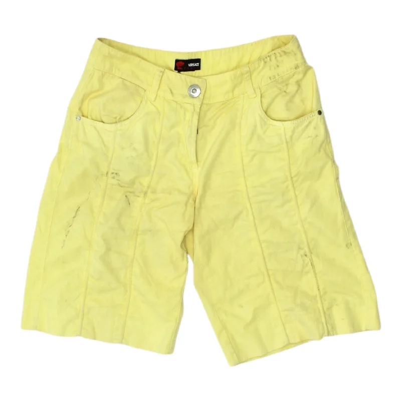 Versace Womens Yellow Shorts | Vintage Luxury High End Designer VTG