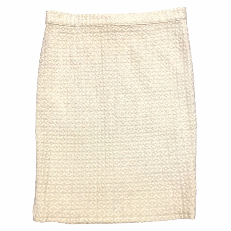 Versus Gianni Versace Textured Below Knee Length Skirt | Vintage Designer Beige