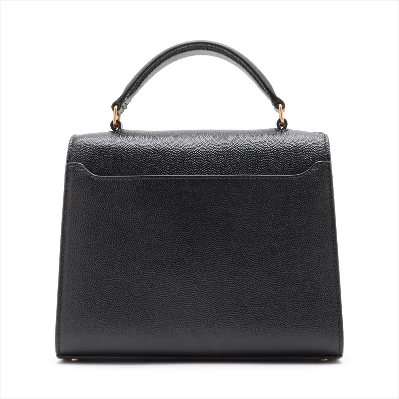 Saint Laurent  Cassandra Leather 2WAY Bag Black 623930