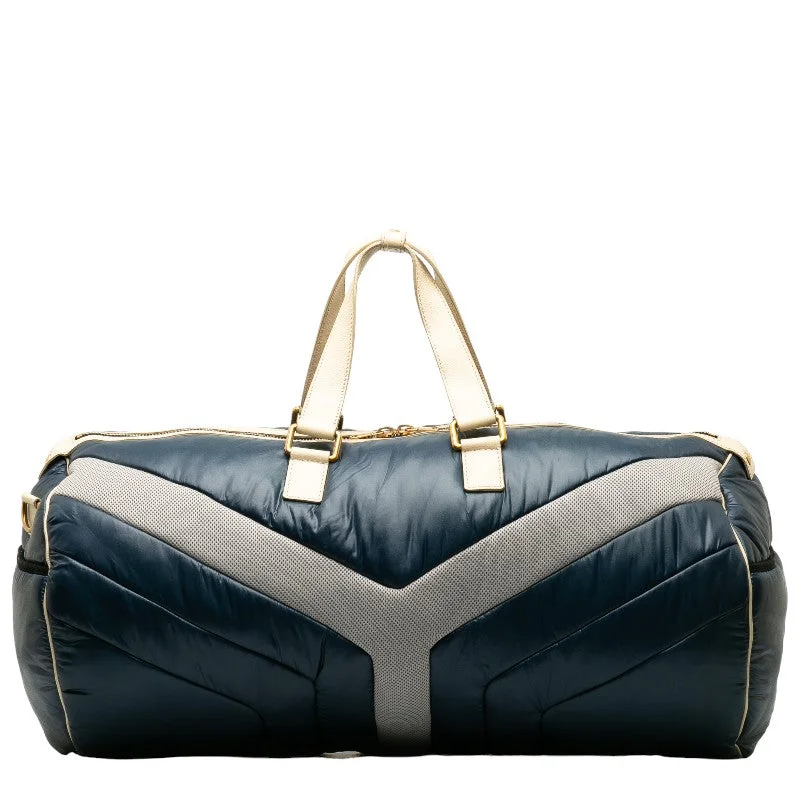 Saint Laurent Large Duffle Bag Blue Ivory